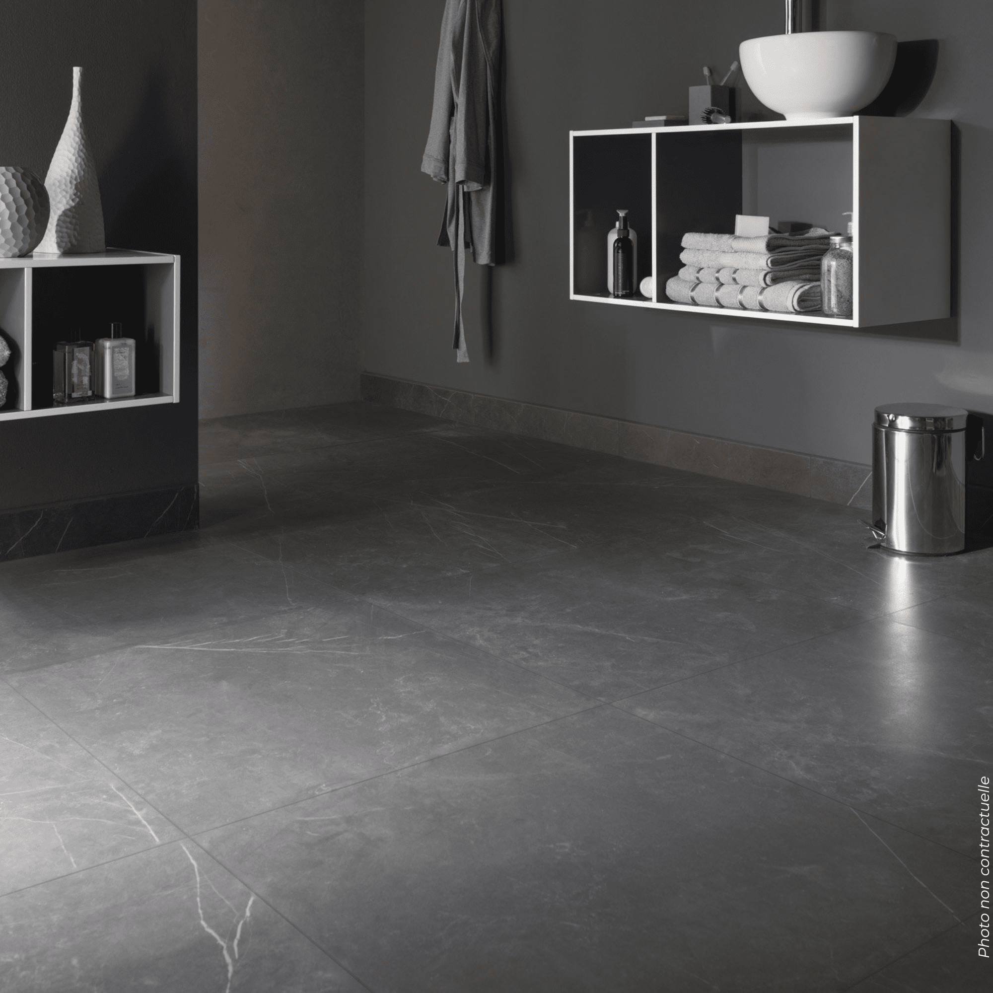90X90 ETNA MAT GRIS FONCE - BAIN NE4-29W