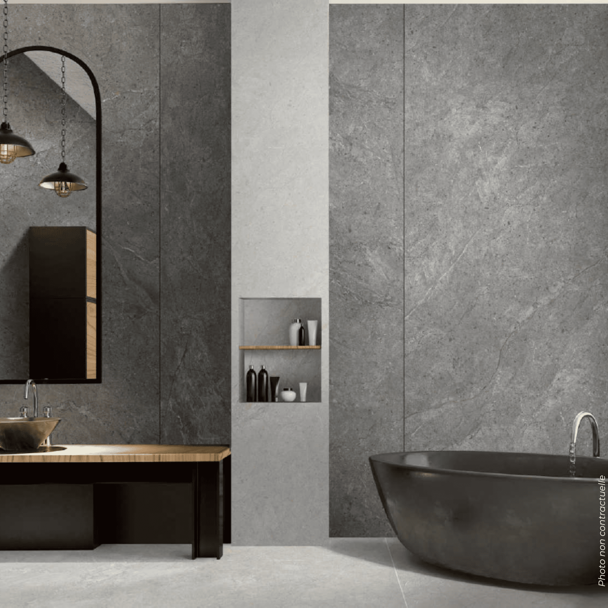 120X265 LATTE GRIS MAT - BAIN 145B