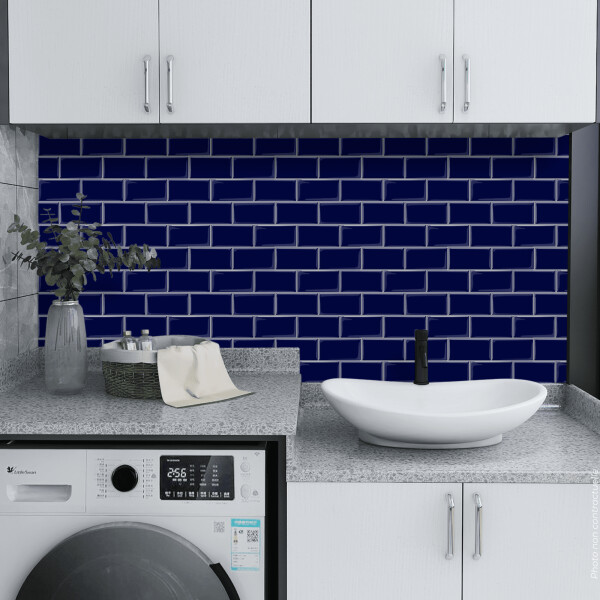 7.5X15 FAIENCE METRO BLEU ROI BAIN 1
