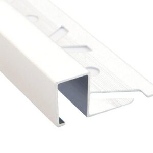 PROFILE ARRET CARRE ALU BLANC H12MM