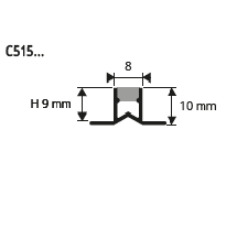 PROFILE JOINT FRACTIONNEMENT GRIS H09MMX2.5ML