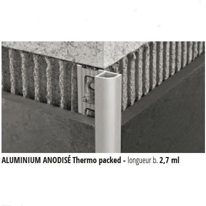 PROFILE 1/4 ROND ALU ANOD ARGENT H06MM 2.7ML