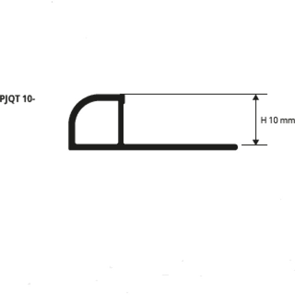 PROFILE 1/4 ROND PVC BLANC H10MM 2.7ML
