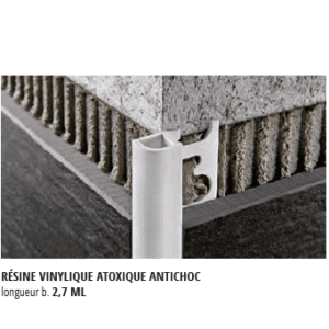 PROFILE 1/4 ROND PVC BLANC H10MM 2.7ML