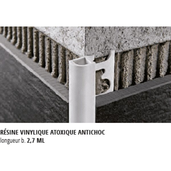 PROFILE 1/4 ROND PVC BLANC H10MM 2.7ML – Image 2