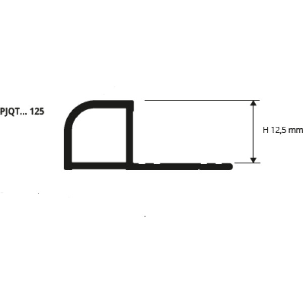 PROFILE 1/4 ROND PVC BLANC H12.5MM 2.7ML