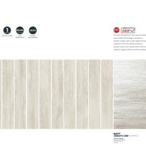 20X120 PARQUET SMOOTH GRIP BLANC - REF GENERIQUE