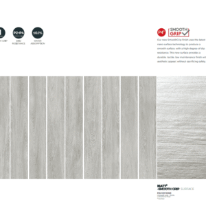 20X120 PARQUET SMOOTH GRIP GRIS - REF GENERIQUE