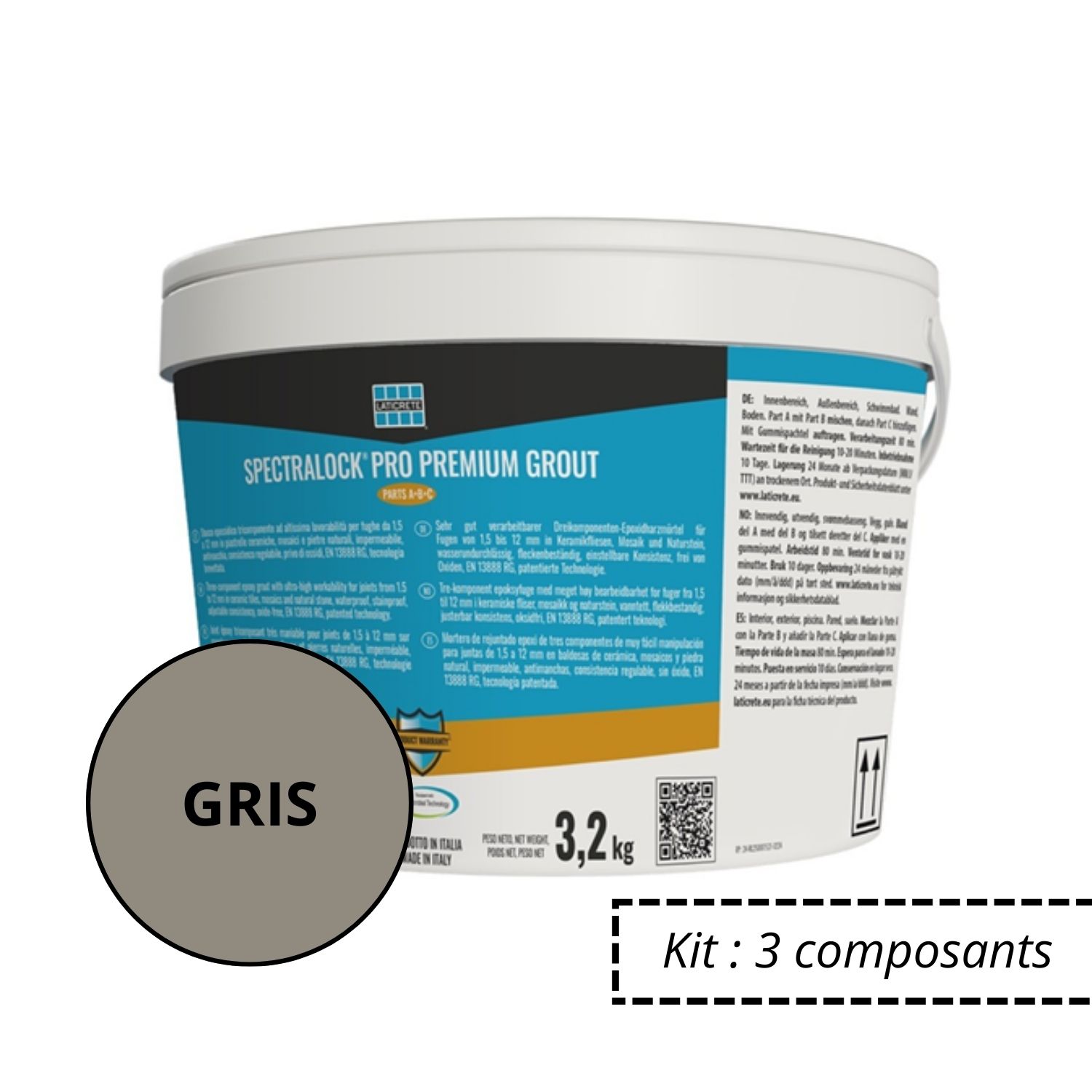 CIMENT JOINT EPOXY GRIS 3.2KG SPECTRALOCK PRO