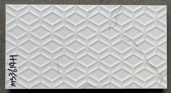30X60 PRIX BOUCLIER 1 HEXAGONE 3D BLANC MARBRE – Image 2