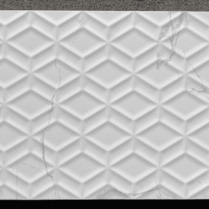 30X60 PRIX BOUCLIER 1 HEXAGONE 3D BLANC MARBRE