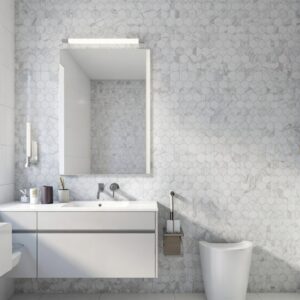 STICKERS HEXAGONAL MARBRE BLANC 560