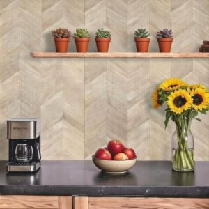 STICKERS EFFET CHEVRON BOIS NATUREL 465
